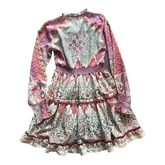 SIDDHARTHA BANSAL Anthropologie Dakota Long Sleeve Peasant Mini Dress Small - Picture 7 of 8